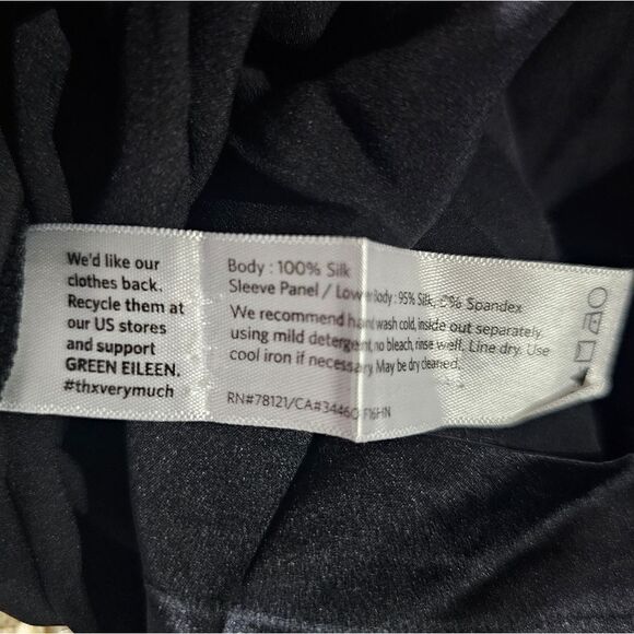 EILEEN FISHER Mixed Media Silk Tunic - Size Small - Picture 9 of 9